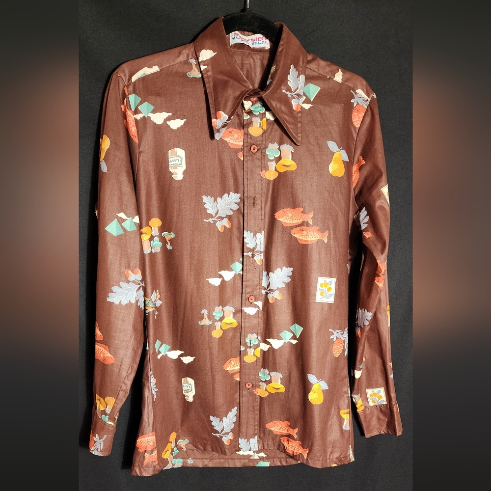 Vintage Jeans West Button Up Shirt 1960 1970